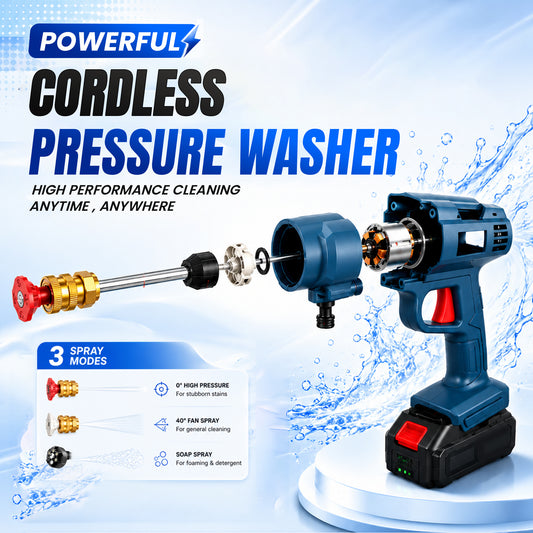 Autofy HydroJet Car Washer High Pressure Gun (20 Bar, 21V, 4000mAh Battery, Brushless Motor, 3.7 L/min Flow Pressure Washer Gun)