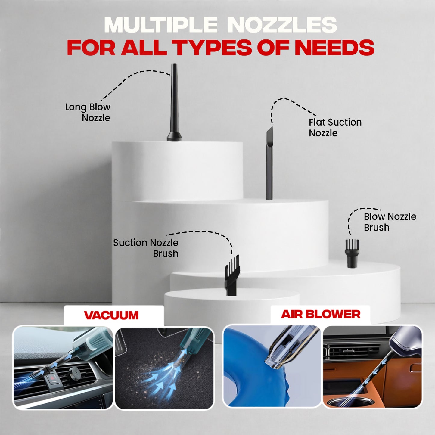 Autofy Storm 1 Wireless Car Vacuum Cleaner Air Blower - 12000PA