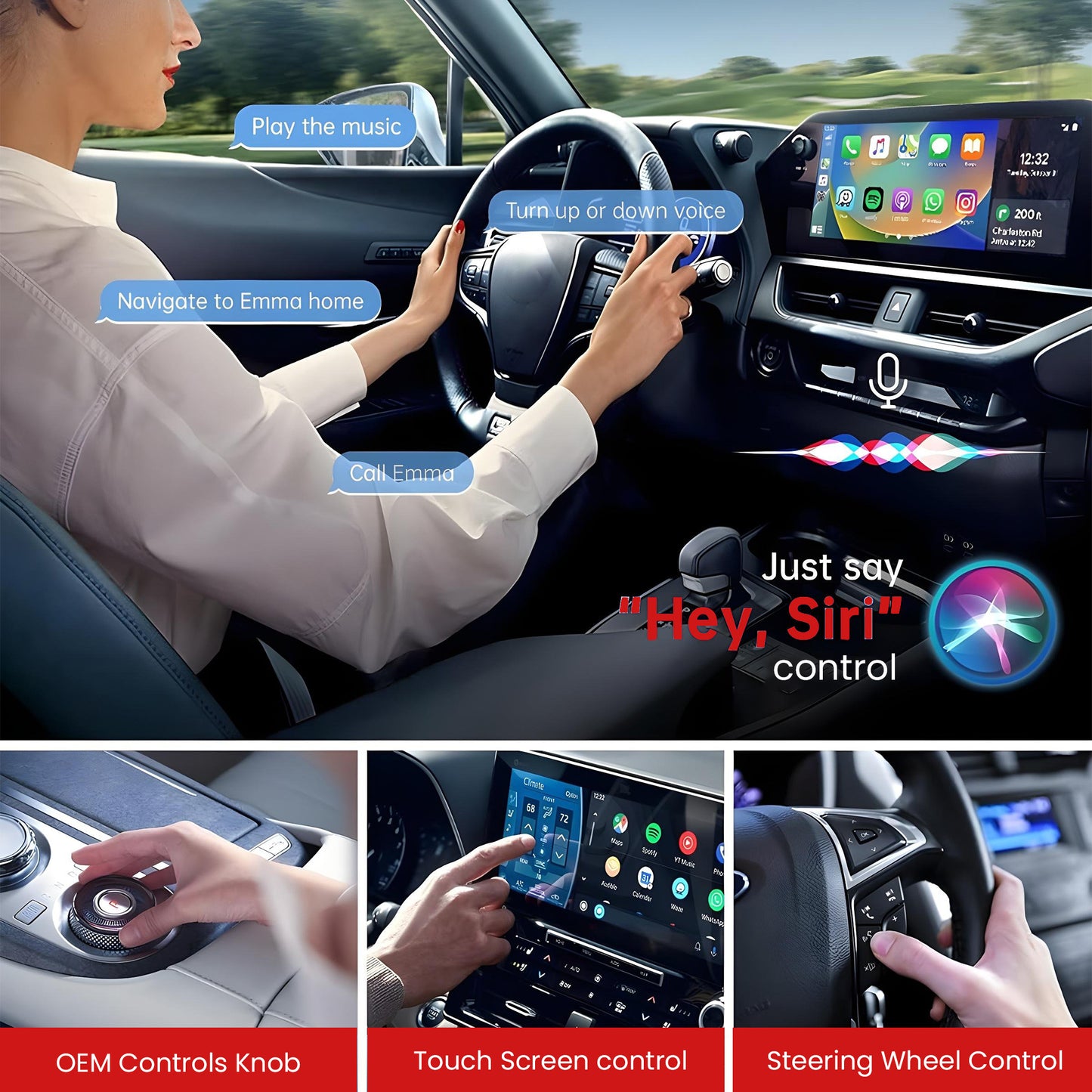 Autofy K713A 2GB RAM 16GB Storage with PlayStore Video Box Wireless Car play Adapter Works Only With Cars having Wired Car play