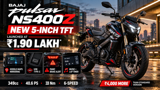 2026 Bajaj Pulsar NS400Z TFT Launched at Rs 1.90 Lakh: Navigation, Type C and What Else Is New