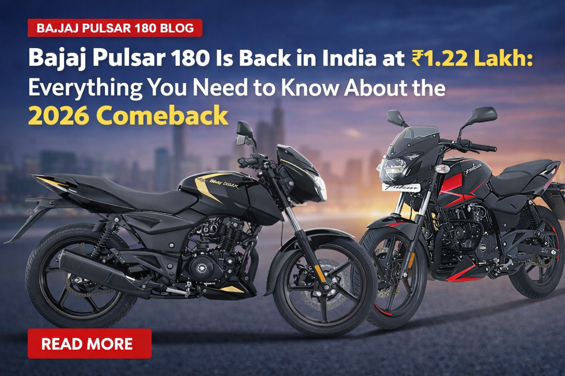 Bajaj Pulsar 180 2026 model launch in India at ₹1.22 lakh with specs, features and updated design banner image