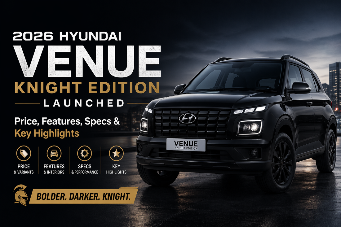 2026 Hyundai Venue Knight Edition launched in India price features specs hero banner black SUV