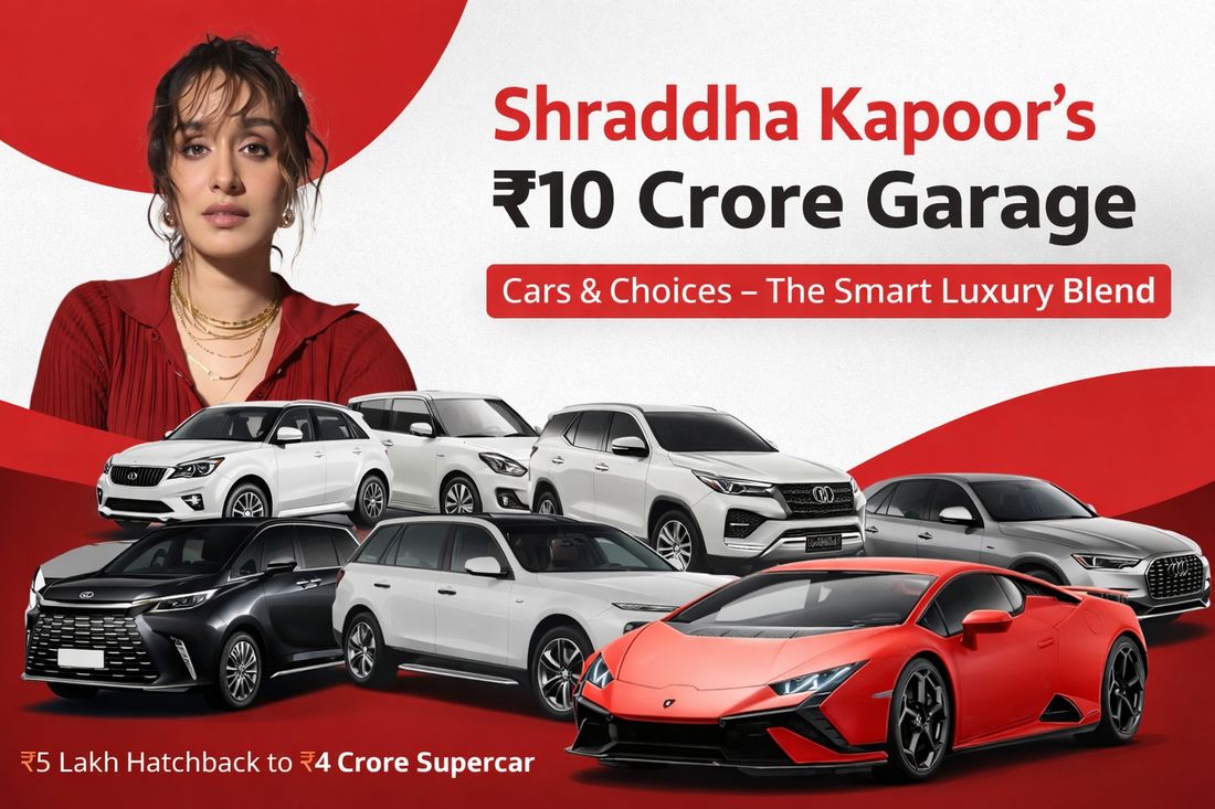 Shraddha Kapoor car collection 2025 full garage from Lamborghini Huracán Tecnica to Maruti Swift