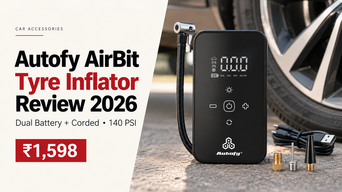 Autofy AirBit Tyre Inflator Review 2026: Dual Battery and Corded, 140 PSI, Rs 1,598