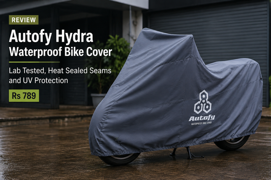 Autofy Hydra Waterproof Bike Cover Review: Lab Tested, Heat Sealed Seams and UV Protection for Rs 789
