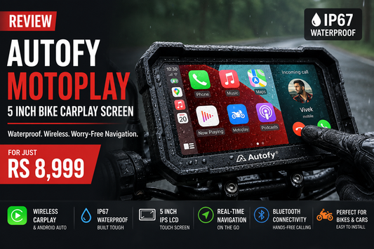 Autofy Motoplay 5 Inch Bike CarPlay Screen Review: Waterproof Nav for Rs 8999