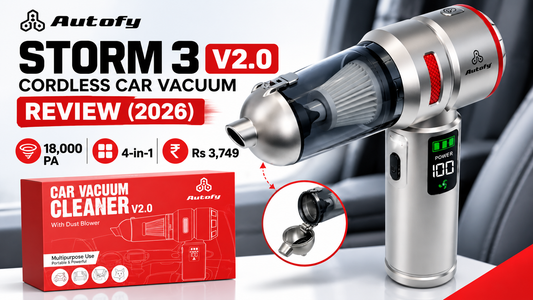 Autofy Storm 3 V2.0 Cordless Car Vacuum Review (2026): 18,000 PA, 4-in-1, Rs 3,749
