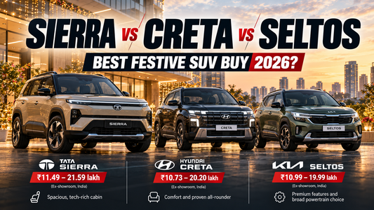 Tata Sierra vs Hyundai Creta vs Kia Seltos: Best Festive SUV Buy 2026