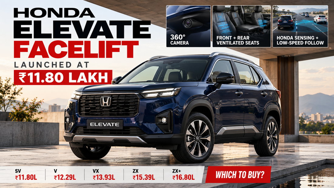 Honda Elevate Facelift Launched at Rs 11.80 Lakh: Variant-Wise Prices, New Features and Which to Buy