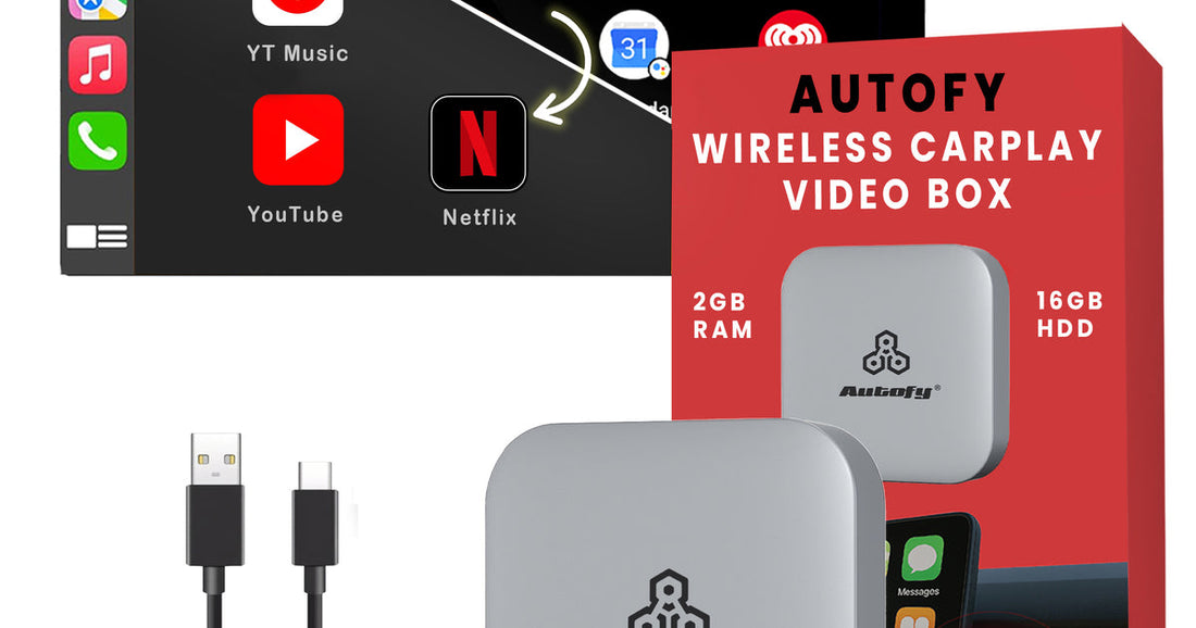 Autofy K713A wireless CarPlay video box with Play Store for cars