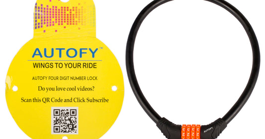 Autofy heavy duty 4 digit helmet lock for bikes and scooters