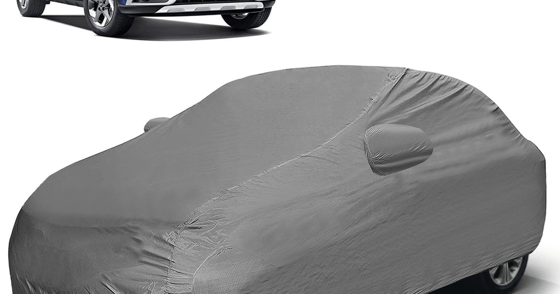 Autofy ECONO car body cover fitted on a Hyundai Venue for winter dew and dust protection