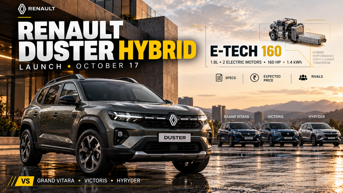 Renault Duster Hybrid Launch on October 17: E-Tech 160 Specs, Expected Price and Rivals