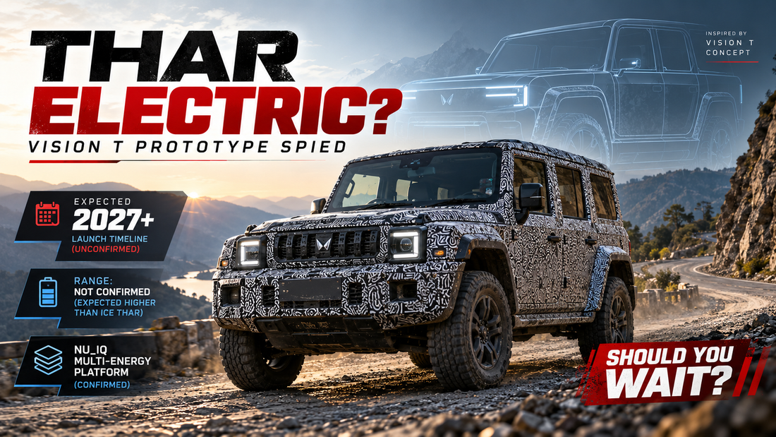 Mahindra Thar Electric Spied for the First Time: Vision T Design, Expected Range, Launch and Should You Wait
