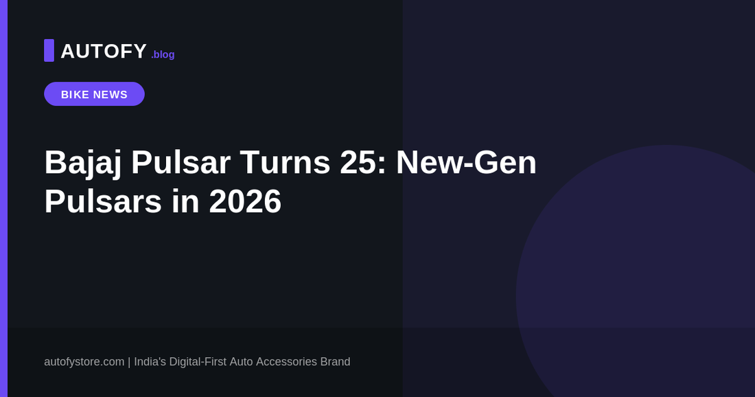 Bajaj Pulsar 25 years anniversary, Autofy blog header