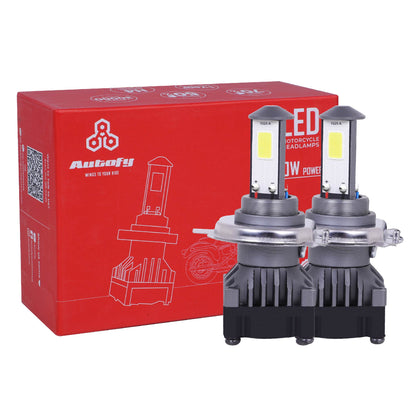 Autofy NightHawk 40W Powerful H4 LED Headlight Bulb for Bikes