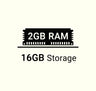 2GB RAM 16GB Storage