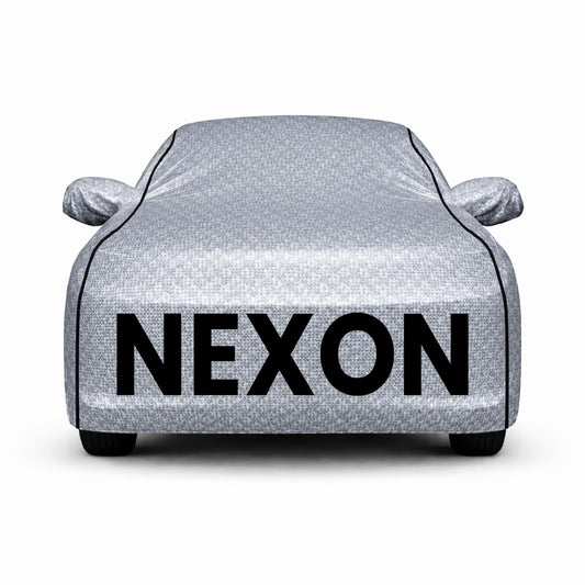 Autofy Tata Nexon Car Cover [Year 2019 Onwards] - Dust & UV Protection Cover with Mirror Pocket Soft Cotton Lining Car Accessories Nexon Car Body Cover