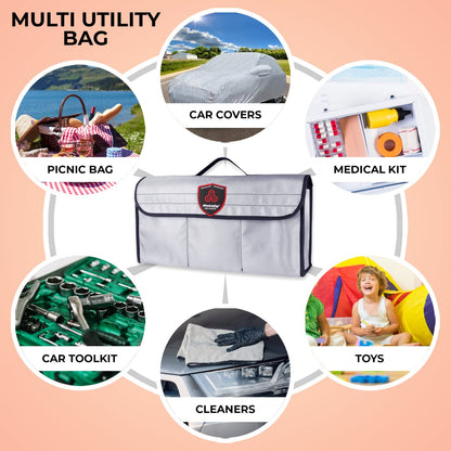 Autofy SPAZE-5 Car Trunk Organizer [Large; Silver]