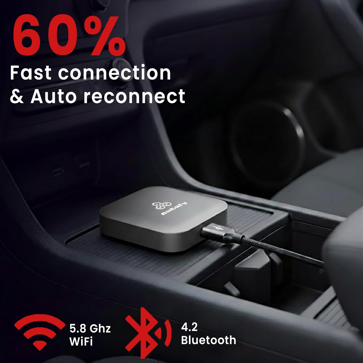 Autofy K713C 4GB RAM 32GB Storage with PlayStore *Download Unlimited Apps* Video Box Wireless Carplay Adapter Works Only With Cars having Wired Car play