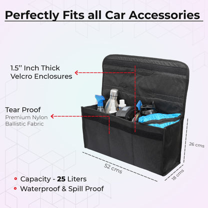 Autofy SPAZE-3 Car Trunk Organizer [Large; Black]