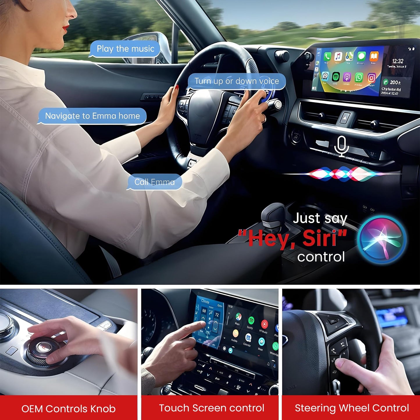 Autofy K713C 4GB RAM 32GB Storage with PlayStore *Download Unlimited Apps* Video Box Wireless Carplay Adapter Works Only With Cars having Wired Car play