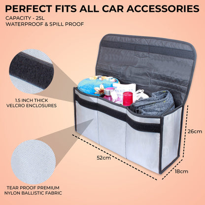 Autofy SPAZE-5 Car Trunk Organizer [Large; Silver]