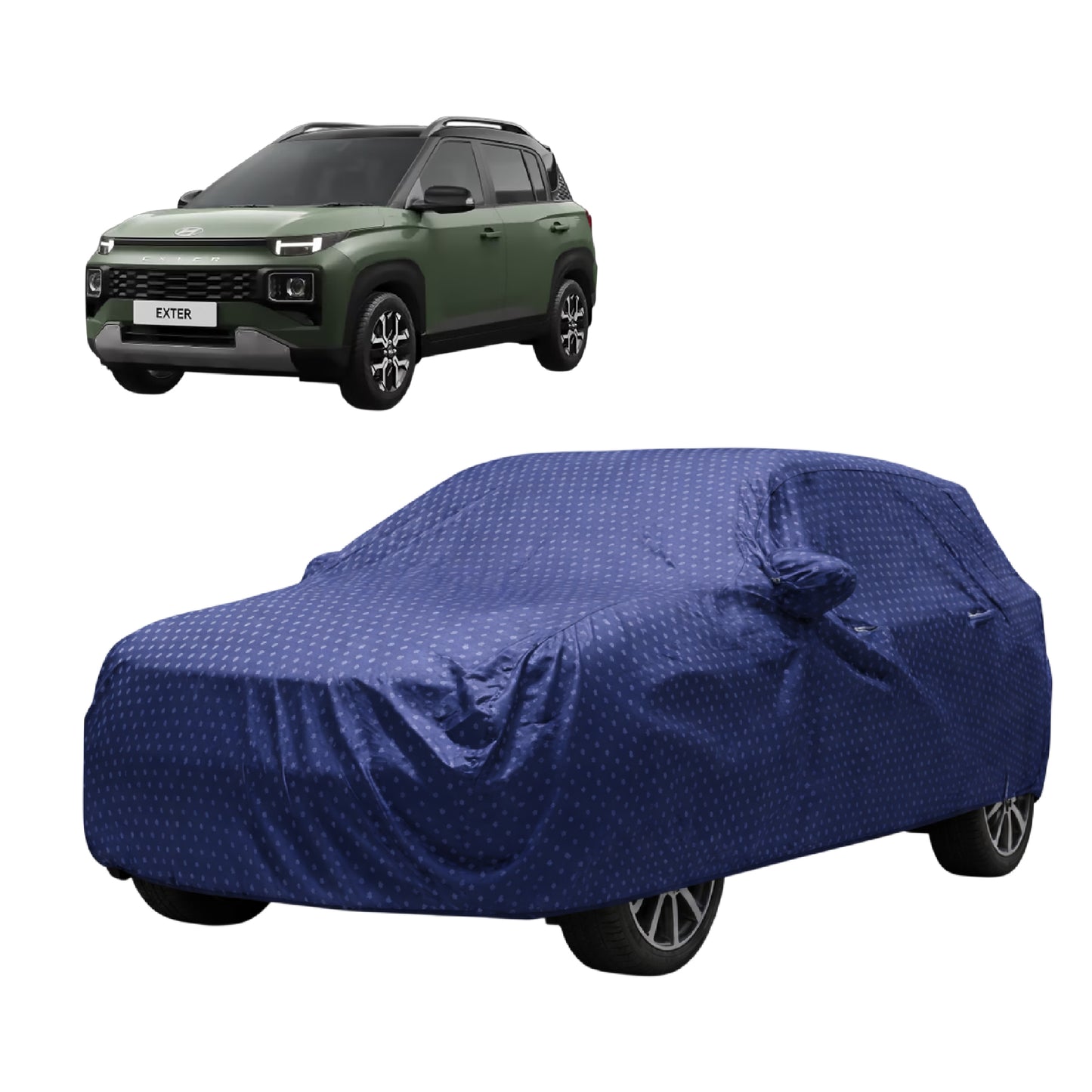 Autofy RINO Car Cover & Car Perfume for Hyundai Exter [Year 2023 Onwards]