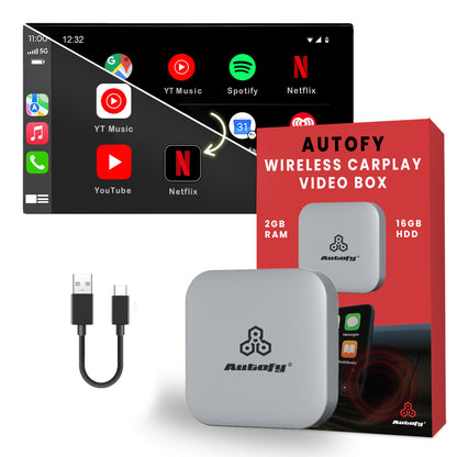 Autofy K713A 2GB RAM 16GB Storage with PlayStore *Download Unlimited Apps* Video Box Wireless Carplay Adapter