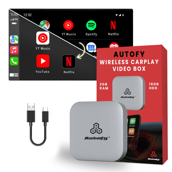 Autofy K713A 2GB RAM 16GB Storage with PlayStore *Download Unlimited Apps* Video Box Wireless Carplay Adapter