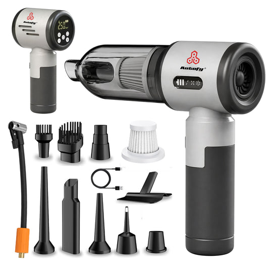Autofy Bolt 5-in-1 Wireless Car Vacuum Cleaner & Tyre Inflator 18000Pa suction, 150 PSI inflator