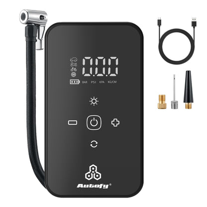 Autofy AirBit Dual Power Mode Battery & Corded 140PSI Car Tyre Inflator Pump