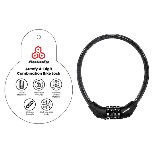 Autofy 4 Digit Number Helmet Lock