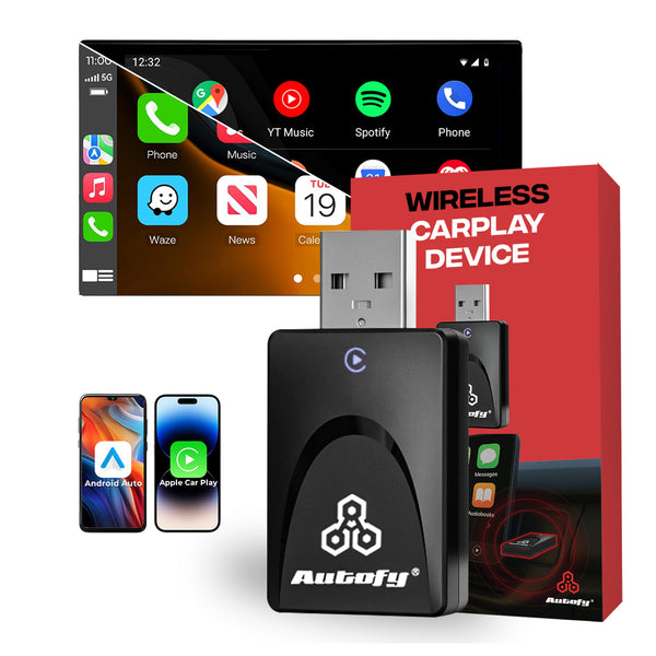 Autofy K1 Wireless Carplay Adapter & Android Auto with USB Type A & Type C Ports