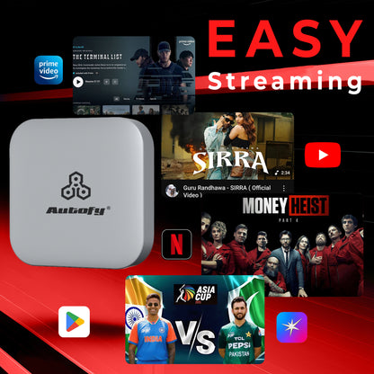 Autofy K713B 4GB RAM 64GB Storage with PlayStore *Download Unlimited Apps* Video Box Wireless Carplay Adapter