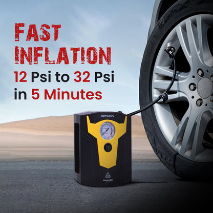 Autofy OPTIMUS Car Tyre Inflator Pump (150 PSi 12V DC)