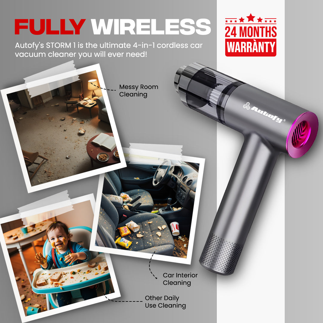 Autofy Storm 1 Wireless Car Vacuum Cleaner Air Blower - 12000PA