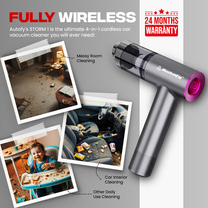 Autofy Storm 1 Wireless Car Vacuum Cleaner Air Blower - 12000PA