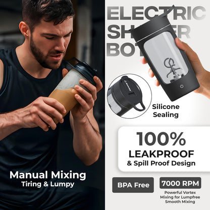 Autofy Electric Shaker for Gym 100% Leakproof Design Rechargeable