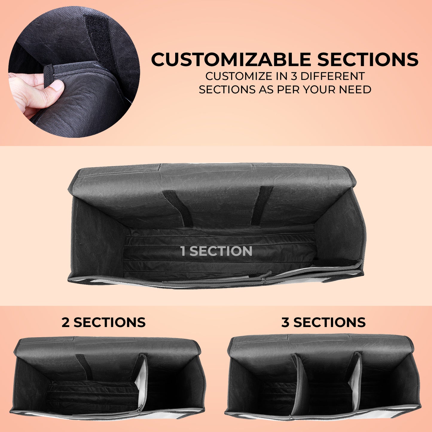 Autofy SPAZE-4 Car Trunk Organizer [Large; White]