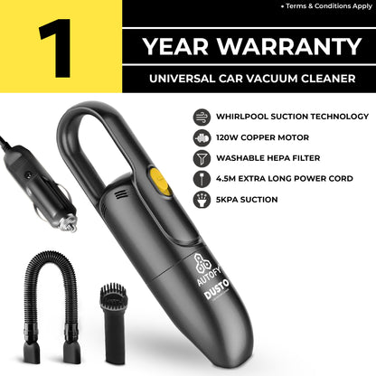 Autofy DUSTO Wet & Dry Car Vacuum Cleaner with Copper Coil Motor
