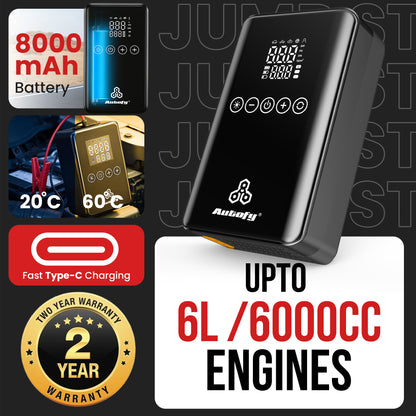 Autofy VoltX Car Jump Starter & Car Tyre Inflator Pump 150PSi - for All Cars Sedan SUV Hatchback