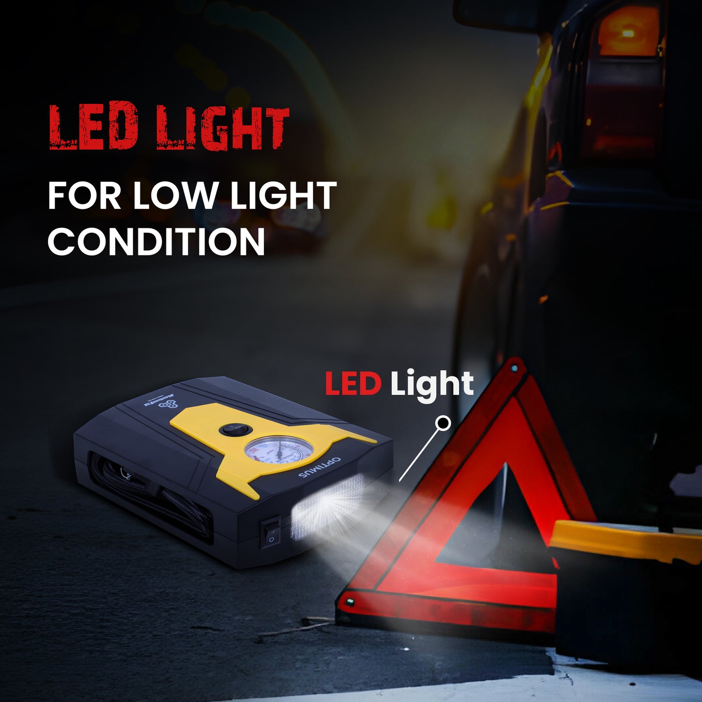 Autofy OPTIMUS Car Tyre Inflator Pump (150 PSi 12V DC)