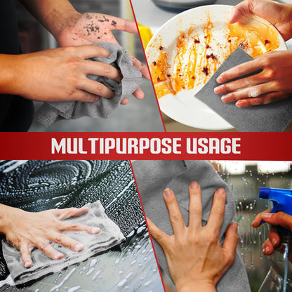 Autofy 25 Pcs Tearable Microfiber Roll Cleaning Cloth Size 30x30cm