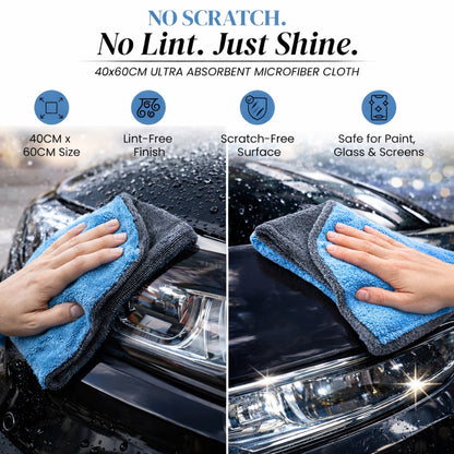 Autofy 1200 GSM Double Sided Twisted Loop Microfiber Towel (40cm * 40cm Multicolour)