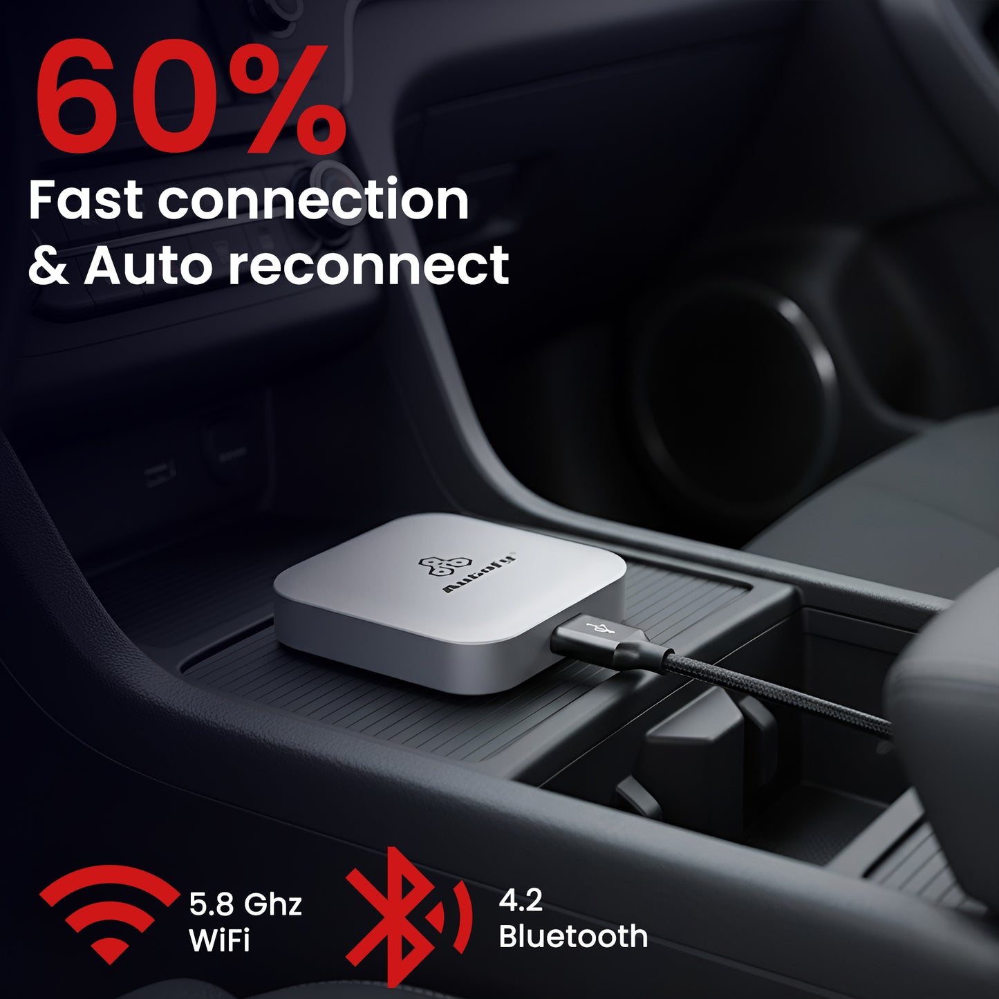 Autofy K713A 2GB RAM 16GB Storage with PlayStore *Download Unlimited Apps* Video Box Wireless Carplay Adapter