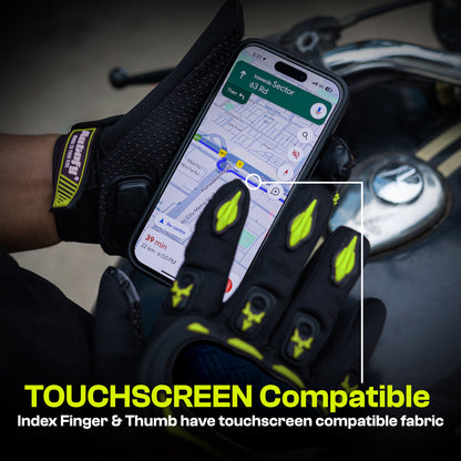 Autofy FANTOM Bike Riding Gloves (Neon Green)