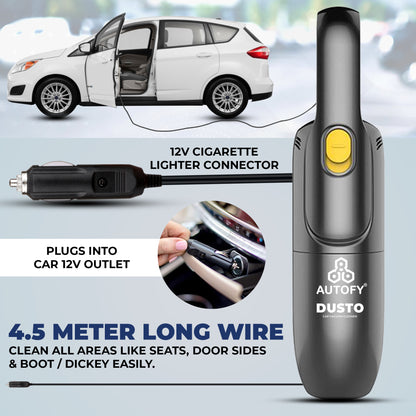 Autofy DUSTO Wet & Dry Car Vacuum Cleaner with Copper Coil Motor