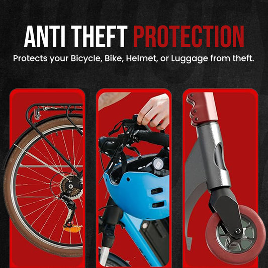 Autofy 4 Digit Number Heavy Duty Wire Cable Lock Anti-Theft Cycle Locks