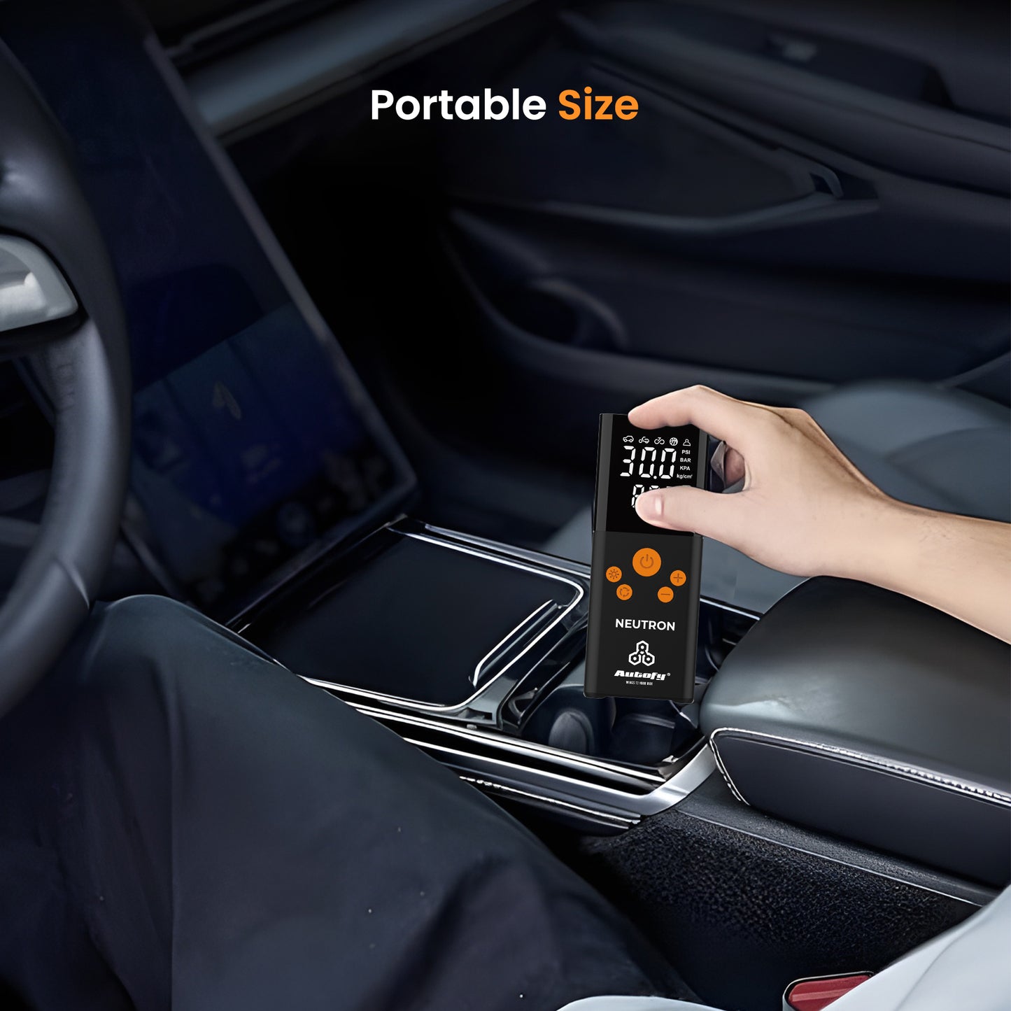 Autofy NEUTRON Car Tyre Inflator Pump with Dual Power Mode (150 PSi - Cordless & Corded)